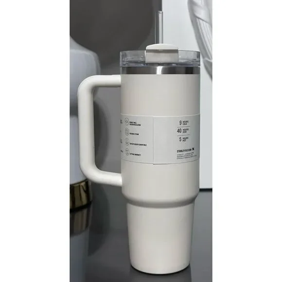 Stanley Quencher H2.0 FlowState Tumbler 30oz, IVORY HINT‎ - Picture 2 of 4